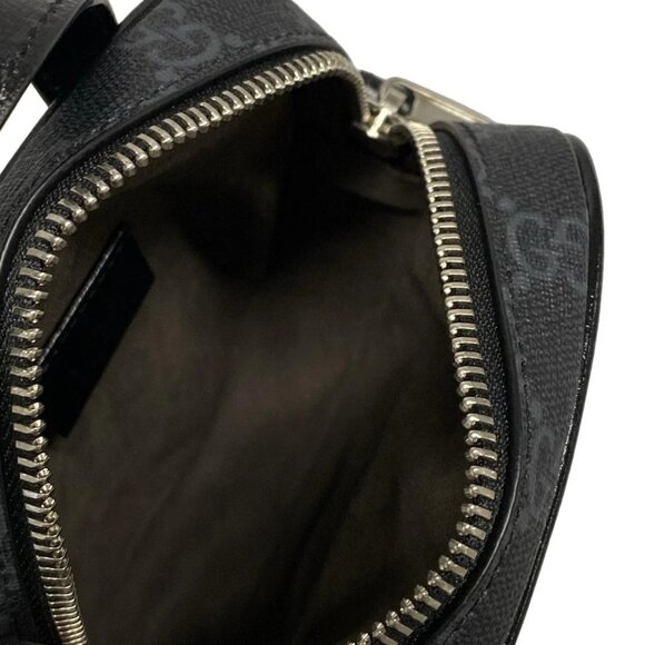 Auth GUCCI GG Supreme, Interlocking G 672952 Black Gray PVC Leather - - Picture 12 of 16